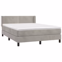 Giroletto a Molle con Materasso Grigio Chiaro 140x200cm Vellutocod mxl 74527 - Vista aggiuntiva 3