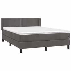 Giroletto a Molle con Materasso Grigio Scuro 140x200 cm Vellutocod mxl 98528 - Vista aggiuntiva 3