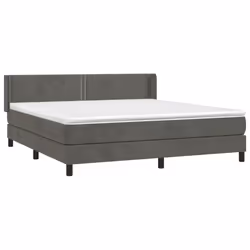 Giroletto a Molle con Materasso Grigio Scuro 180x200 cm Vellutocod mxl 98534 - Vista aggiuntiva 3