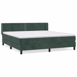 Giroletto a Molle con Materasso Verde Scuro 180x200 cm Vellutocod mxl 98531 - Vista aggiuntiva 2