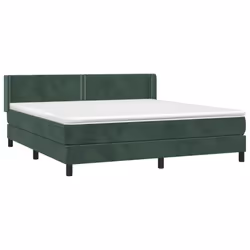 Giroletto a Molle con Materasso Verde Scuro 180x200 cm Vellutocod mxl 98531 - Vista aggiuntiva 3