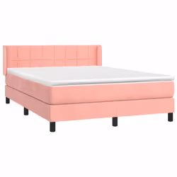 Giroletto a Molle con Materasso Rosa 140x190 cm in Vellutocod mxl 74534 - Vista aggiuntiva 3
