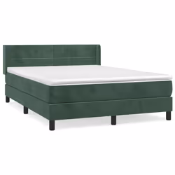 Giroletto a Molle con Materasso Verde Scuro 140x200 cm Vellutocod mxl 122470 - Vista aggiuntiva 2