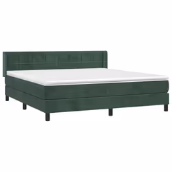 Giroletto a Molle con Materasso Verde Scuro 180x200 cm Vellutocod mxl 74536 - Vista aggiuntiva 3