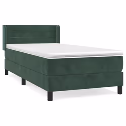 Giroletto a Molle con Materasso Verde Scuro 80x200 cm Vellutocod mxl 74541 - Vista aggiuntiva 2