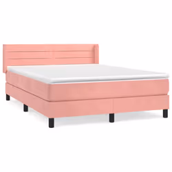 Giroletto a Molle con Materasso Rosa 140x190 cm in Vellutocod mxl 98540 - Vista aggiuntiva 2