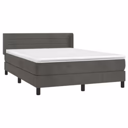 Giroletto a Molle con Materasso Grigio Scuro 140x200 cm Vellutocod mxl 98544 - Vista aggiuntiva 3