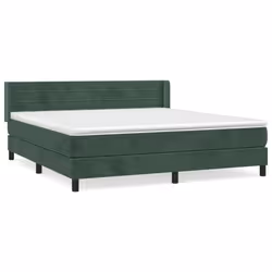 Giroletto a Molle con Materasso Verde Scuro 180x200 cm Vellutocod mxl 99596 - Vista aggiuntiva 2