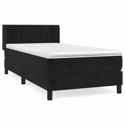Giroletto a Molle con Materasso Nero 100x200 cm in Vellutocod mxl 122479 - Vista aggiuntiva 2