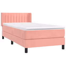 Giroletto a Molle con Materasso Rosa 100x200 cm in Vellutocod mxl 74555 - Vista aggiuntiva 3
