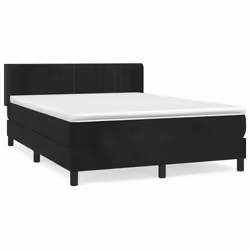 Giroletto a Molle con Materasso Nero 140x190 cm in Vellutocod mxl 74549 - Vista aggiuntiva 2