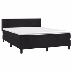 Giroletto a Molle con Materasso Nero 140x190 cm in Vellutocod mxl 74549 - Vista aggiuntiva 3