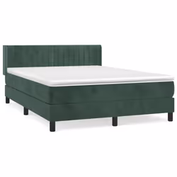 Giroletto a Molle con Materasso Verde Scuro 140x190 cm Vellutocod mxl 122485 - Vista aggiuntiva 2
