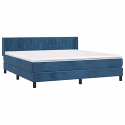 Giroletto a Molle con Materasso Blu Scuro 180x200 cm in Vellutocod mxl 98556 - Vista aggiuntiva 3