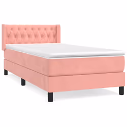 Giroletto a Molle con Materasso Rosa 90x200 cm in Vellutocod mxl 122489 - Vista aggiuntiva 2