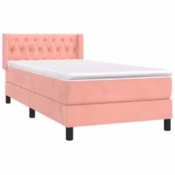 Giroletto a Molle con Materasso Rosa 90x200 cm in Vellutocod mxl 122489 - Vista aggiuntiva 3