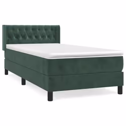 Giroletto a Molle con Materasso Verde Scuro 100x200 cm Vellutocod mxl 74556 - Vista aggiuntiva 2