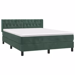 Giroletto a Molle con Materasso Verde Scuro 140x200 cm Vellutocod mxl 98562 - Vista aggiuntiva 3