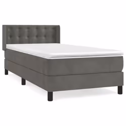 Giroletto a Molle con Materasso Grigio Scuro 90x200 cm Vellutocod mxl 98566 - Vista aggiuntiva 2