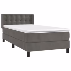 Giroletto a Molle con Materasso Grigio Scuro 90x200 cm Vellutocod mxl 98566 - Vista aggiuntiva 3