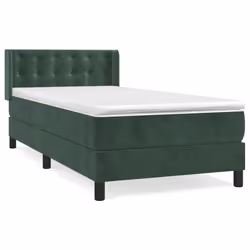 Giroletto a Molle con Materasso Verde Scuro 100x200 cm Vellutocod mxl 99594 - Vista aggiuntiva 2