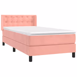Giroletto a Molle con Materasso Rosa 100x200 cm in Vellutocod mxl 122506 - Vista aggiuntiva 3