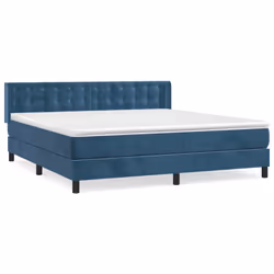 Giroletto a Molle con Materasso Blu Scuro 160x200 cm in Vellutocod mxl 122502 - Vista aggiuntiva 2