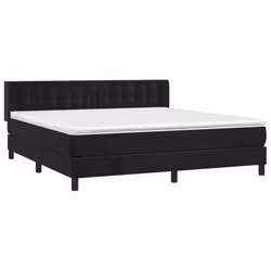 Giroletto a Molle con Materasso Nero 180x200 cm in Vellutocod mxl 74566 - Vista aggiuntiva 3