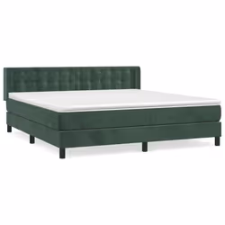 Giroletto a Molle con Materasso Verde Scuro 180x200 cm Vellutocod mxl 103696 - Vista aggiuntiva 2