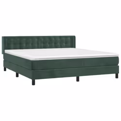 Giroletto a Molle con Materasso Verde Scuro 180x200 cm Vellutocod mxl 103696 - Vista aggiuntiva 3