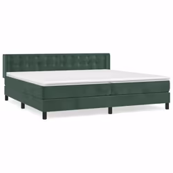 Giroletto a Molle con Materasso Verde Scuro 200x200 cm Vellutocod mxl 74574 - Vista aggiuntiva 2