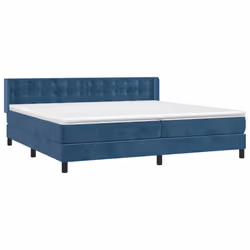 Giroletto a Molle con Materasso Blu Scuro 200x200 cm in Vellutocod mxl 98577 - Vista aggiuntiva 3