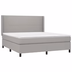 Giroletto a Molle con Materasso Grigio Chiaro180x200 cm Tessutocod mxl 98582 - Vista aggiuntiva 3
