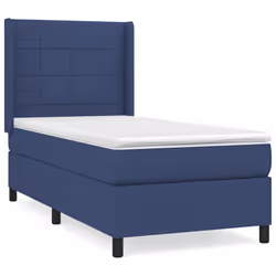 vidaXL Giroletto a Molle con Materasso Blu 80x200 cm inTessuto - Vista aggiuntiva 2