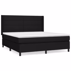 Giroletto a Molle con Materasso Nero 160x200 cm in Tessutocod mxl 98596 - Vista aggiuntiva 2