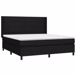 Giroletto a Molle con Materasso Nero 160x200 cm in Tessutocod mxl 98596 - Vista aggiuntiva 3