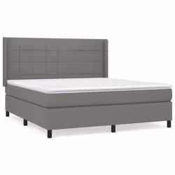 Giroletto a Molle con Materasso Grigio Scuro 180x200 cm Tessutocod mxl 122523 - Vista aggiuntiva 2