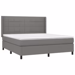 Giroletto a Molle con Materasso Grigio Scuro 180x200 cm Tessutocod mxl 122523 - Vista aggiuntiva 3