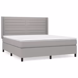 Giroletto a Molle con Materasso Grigio Chiaro180x200 cm Tessutocod mxl 122538 - Vista aggiuntiva 2
