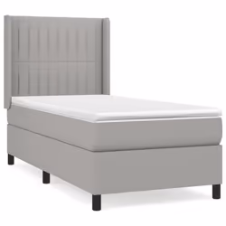 Giroletto a Molle con Materasso Grigio Chiaro 90x190 cm Tessutocod mxl 74610 - Vista aggiuntiva 2