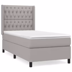 Giroletto a Molle con Materasso Grigio Chiaro100x200 cm Tessutocod mxl 98618 - Vista aggiuntiva 2