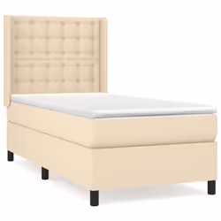 Giroletto a Molle con Materasso Crema 80x200 cm inTessutocod mxl 74621 - Vista aggiuntiva 2