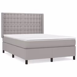 Giroletto a Molle con Materasso Grigio Chiaro 140x190cm Tessutocod mxl 98627 - Vista aggiuntiva 2