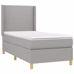 Giroletto a Molle con Materasso Grigio Chiaro100x200 cm Tessutocod mxl 74634 - Vista aggiuntiva 3