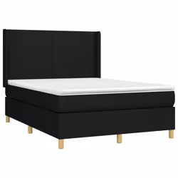 Giroletto a Molle con Materasso Nero 140x190 cm in Tessutocod mxl 122559
