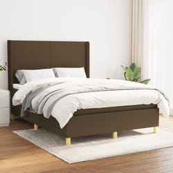Giroletto a Molle con Materasso Marrone Scuro 140x200cm Tessutocod mxl 98633
