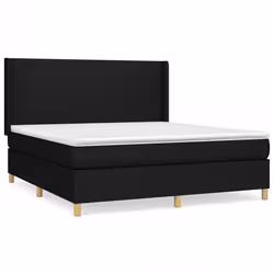 Giroletto a Molle con Materasso Nero 160x200 cm in Tessutocod mxl 98634 - Vista aggiuntiva 2