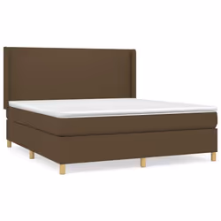 Giroletto a Molle con Materasso Marrone Scuro 180x200cm Tessutocod mxl 122564 - Vista aggiuntiva 2