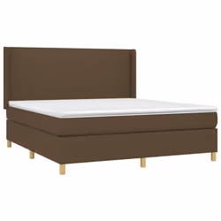 Giroletto a Molle con Materasso Marrone Scuro 180x200cm Tessutocod mxl 122564 - Vista aggiuntiva 3