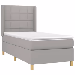 Giroletto a Molle con Materasso Grigio Chiaro100x200 cm Tessutocod mxl 122574 - Vista aggiuntiva 3